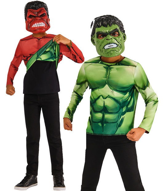 Reversible Hulk Child Costume Kids Superhero Marvel Fancy Dress Outfit