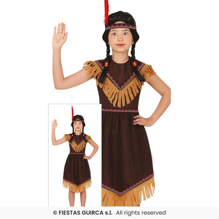 Indian Girl Wild West Western Fancy Dress Costume Kids Education Girls Age 3-13