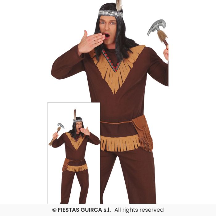 Mens Indian Costume Adults Western Wild West Fancy Dress Outfit Indians