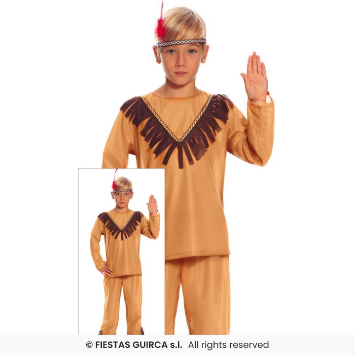 Indian Boy Wild West Western Fancy Dress Costume Kids Education Age 3-13