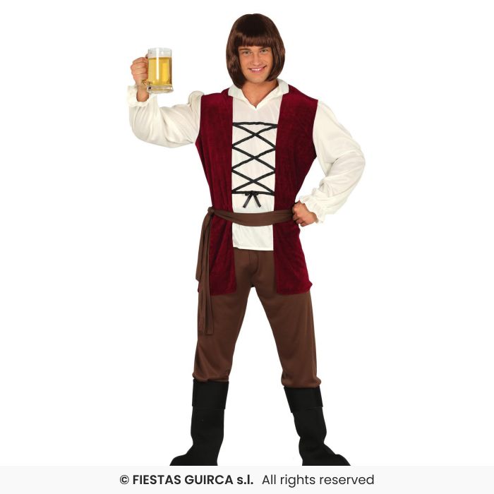 Inn Keeper Beer Publican Mens Fancy Dress Pub Worker Costume Adults Outfit M L