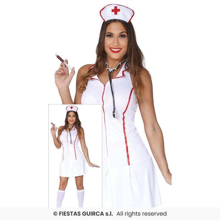 Intensive Care Nurse Ladies Sexy Nurses Outfit Fancy Dress Occupations UK 8-18