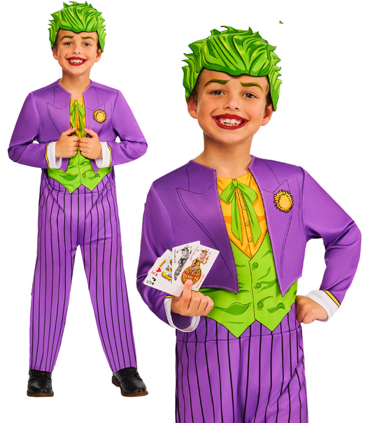 The Joker Costume Kids Batman Joker Official Fancy Dress Outfit Boys Girls