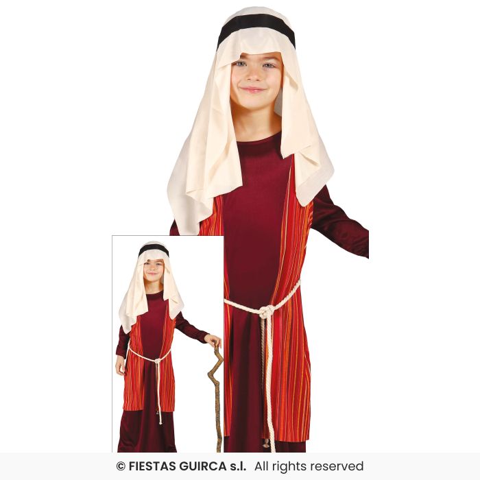 Red Kids Nativity Play Shepherd Saint Joseph Costume Boys Fancy Dress Outfit Age 3-12