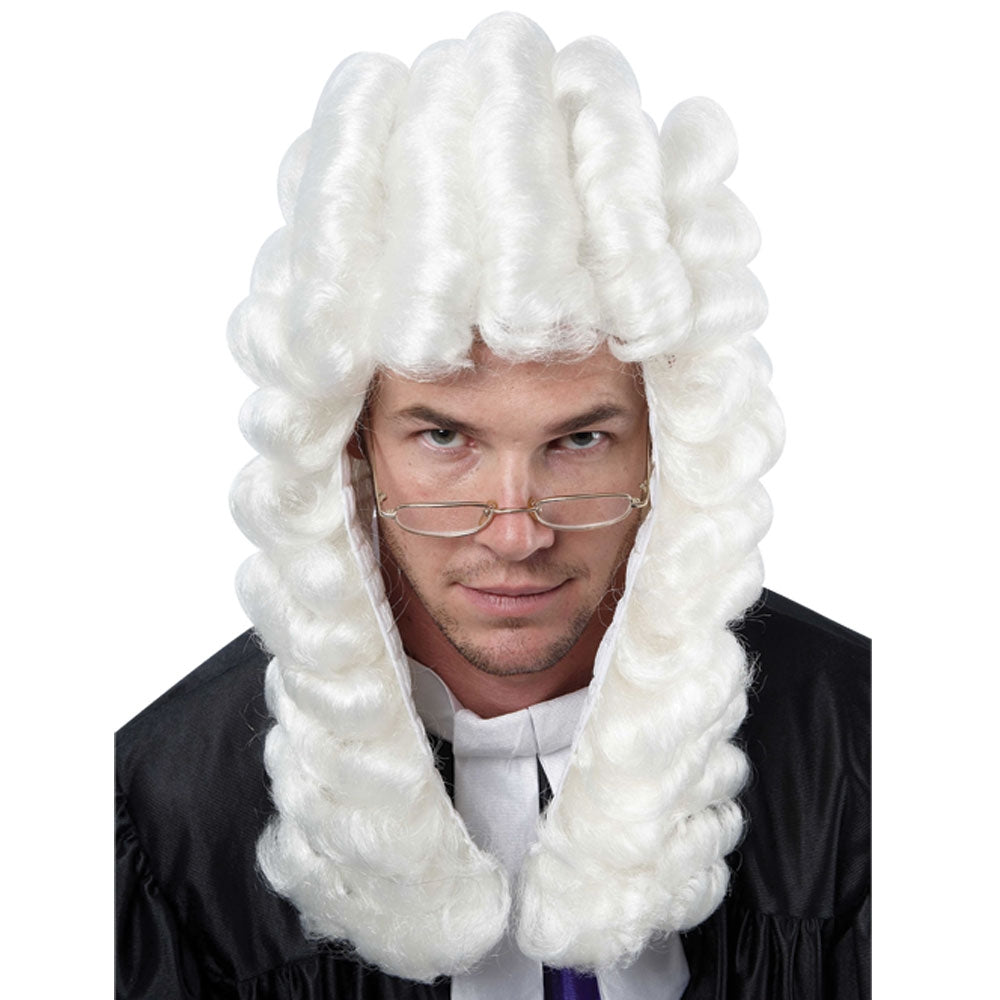 White Judge Court Wig
