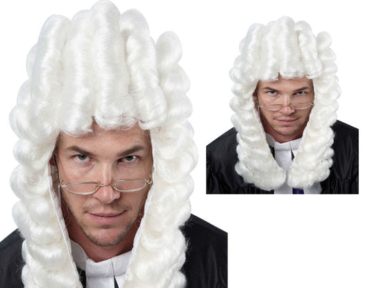 White Judge Court Wig