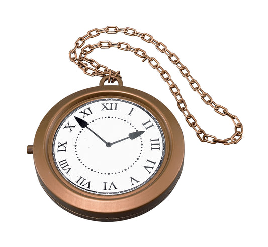 Jumbo Clock Medallion Necklace Steampunk Rapper Fancy Dress Costume Accessory