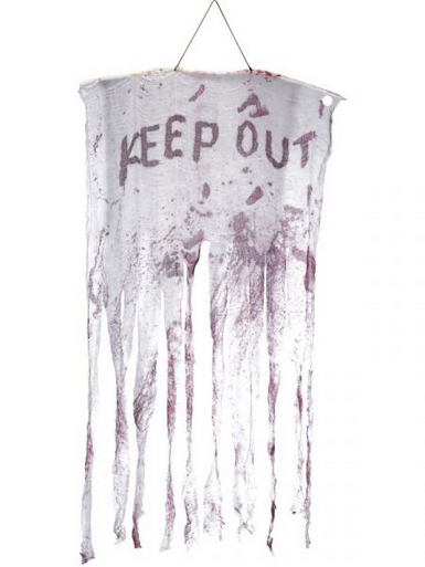 Keep Out Bloody Hanging Decoration