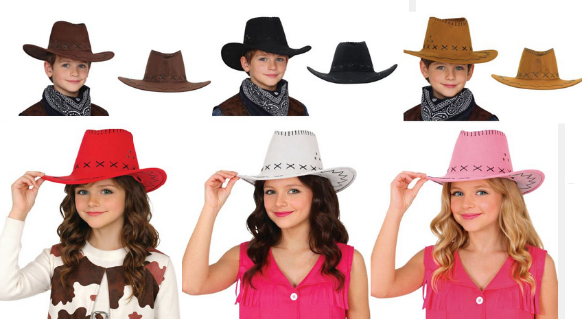 Kids Cowboy Hat Felt Rodeo Western Girls Boys Fancy Dress Cowgirl Hat