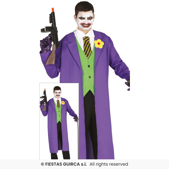 Killer Buffoon Purple Joke Suit Adults Halloween Fancy Dress Costume