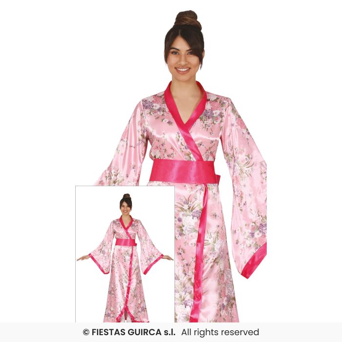 Oriental Chinese Lady Ladies New Year National Dress Fancy Dress Pink Kimono UK 8-18