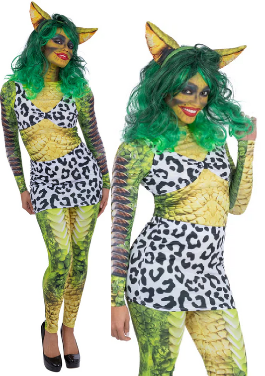 Gremlins 2 Greta Costume Adults Official Fancy Dress Outfit Ladies UK 8-18