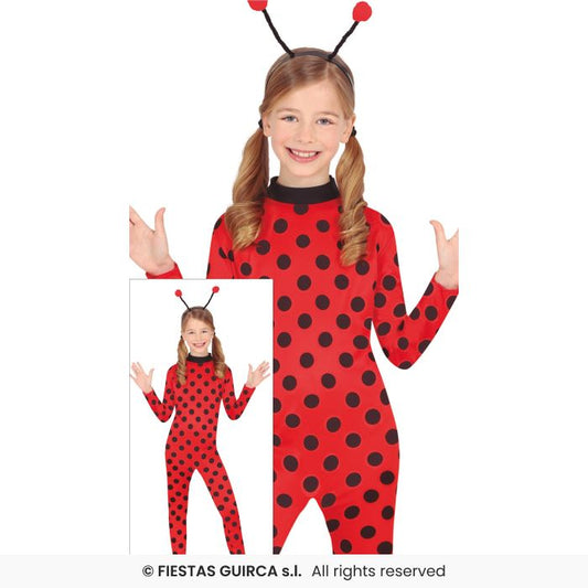 Ladybird Fancy Dress Costume Superhero Girls Dotted Heroine Kids Outfit Age 3-12