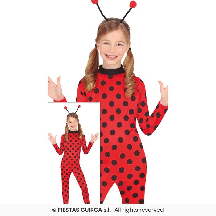 Ladybird Fancy Dress Costume Superhero Girls Dotted Heroine Kids Outfit Age 3-12