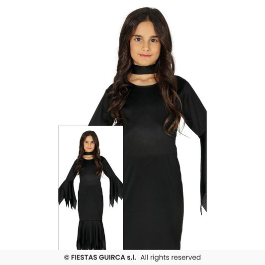 Lady Monster Girls Black Gothic Girl Fancy Dress Costume Kids Aged 3-12