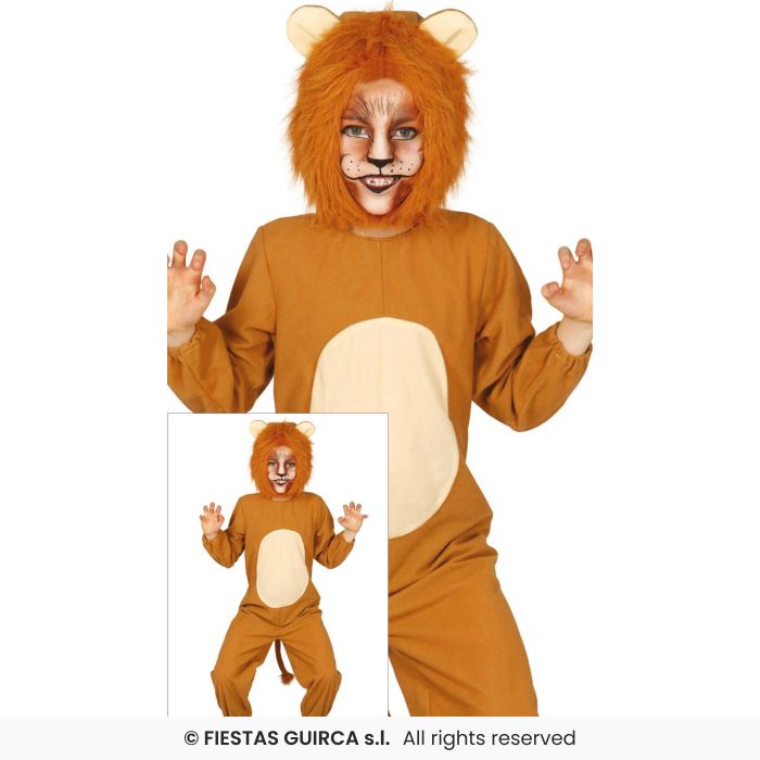 Lion Costume Kids Book Day Zoo Animal Fancy Dress Outfit Boys Girls Age 3-12
