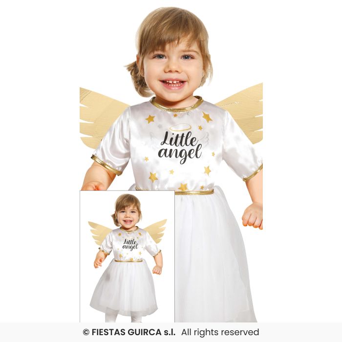 Little Angel Costume Childrens Nativity Play Fancy Dress Outfit Toddlers Age 1-2