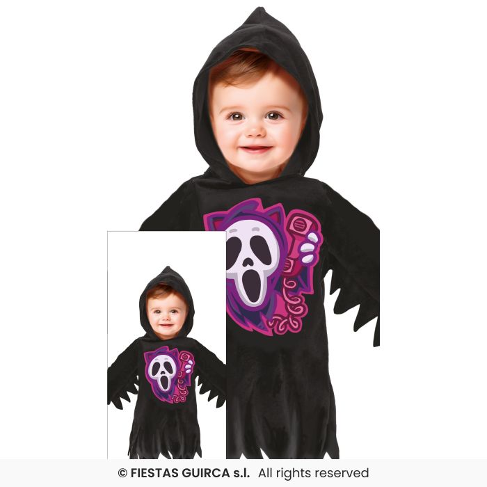 Little Screamer Girls Halloween Death Reaper Toddlers Fancy Dress Costume Age 1-2