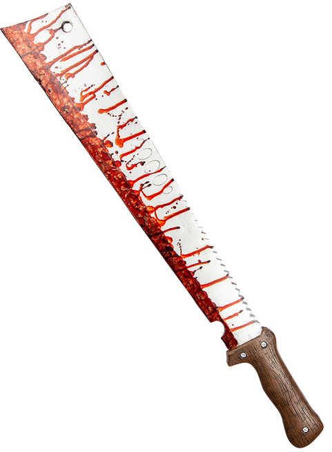 PU Machette Deluxe Heavy Movie Prop Bloody Machette Halloween Fancy Dress