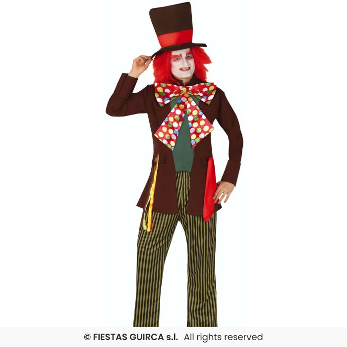 Mad Hatter Mens Fairytale Deluxe Fancy Dress Costume Adults Outfit M-XL