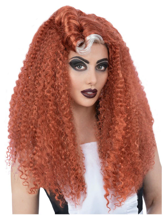 Rocky Horror Show Magenta Wig Adults Ginger Crimped Wig Fancy Dress