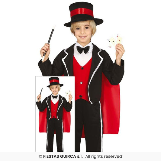 Magician Costume Kids Magic Show Fancy Dress Outfit Boys Girls Deluxe Age 3-12