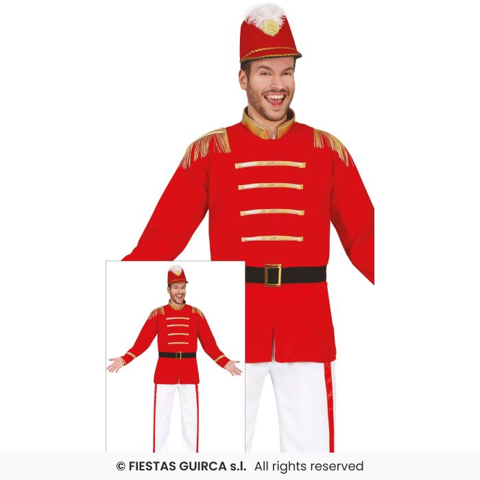 Mens Majorette Costume Gala Fancy Dress Outfit Tin Man Fancy Dress Adults M-XL
