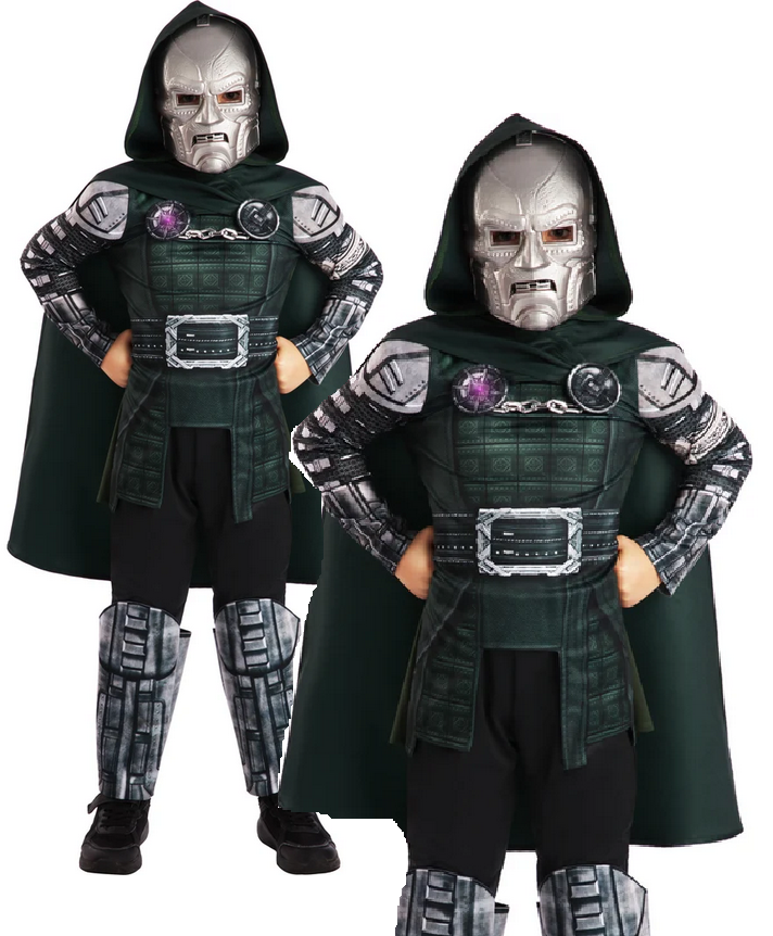 Avengers Doomsday Dr Doom Deluxe Costume Kids Official Fancy Dress Outfit
