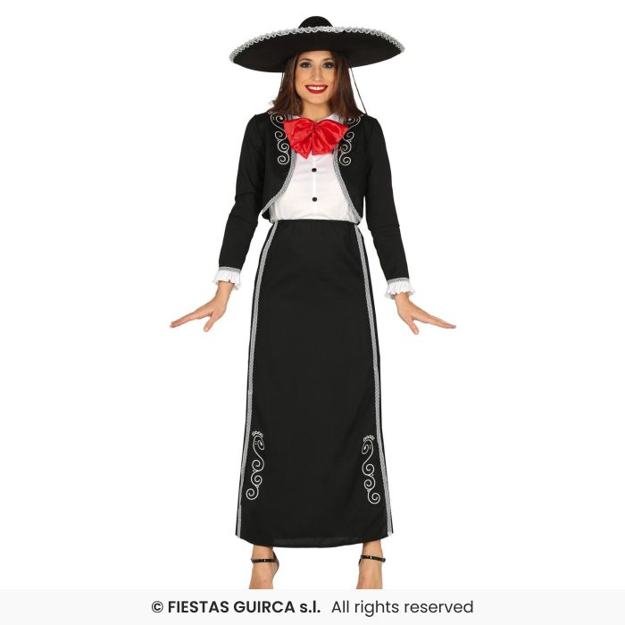 Mariachi Costume Ladies Spanish Mexican Fancy Dress Outfit Adults UK 8-18