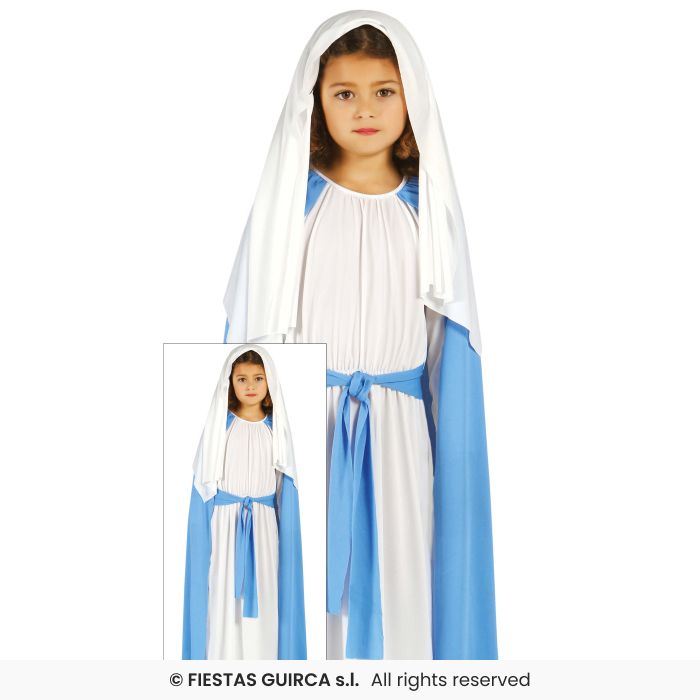 Virgin Mary Costume Girls Nativity Play Outfit Christmas School Fancy Dress Age 3-12