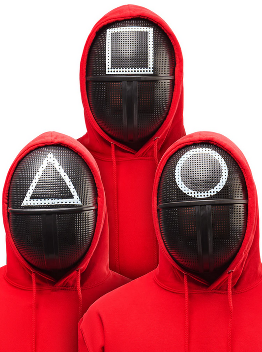 Guard Mask Three Piece Set Squid Game Guards Masks Adults Fancy Dress Mask