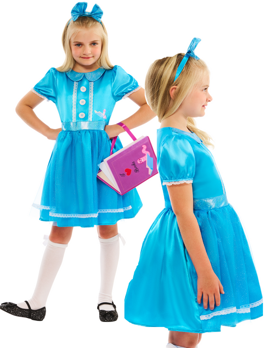 Tilda Book Worm Costume Girls Book Day Fancy Dress Outfit Kids Fairytale