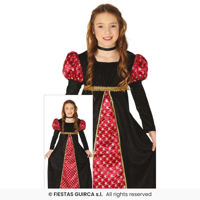 Medieveal Girls Fancy Dress Costume Kids Book Day Tudor Outfit Age 4-16