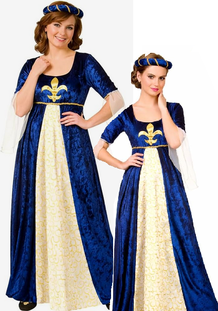 Medieval Maiden Ladies Outfit Fancy Dress Costume Maid Marion Tudor New