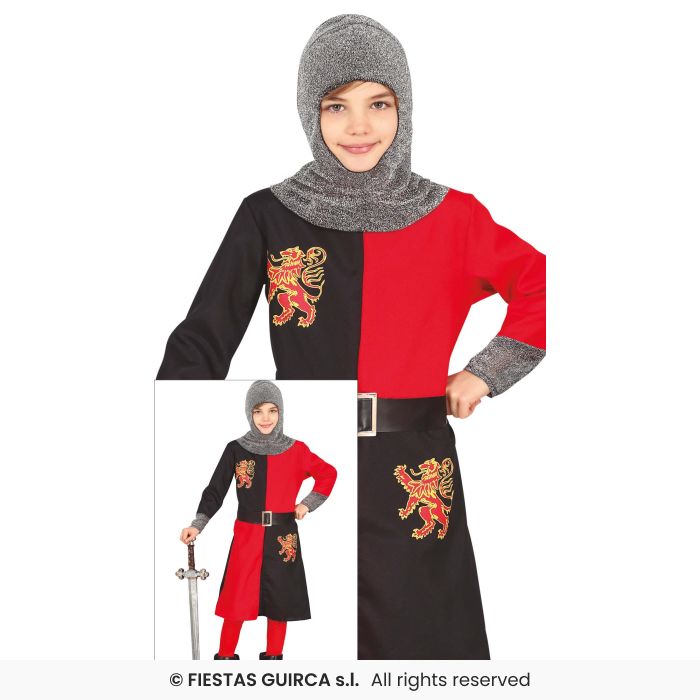 Medieval Knight Costume Armed Guard Kids Historical Book Day Fancy Dress Outfit Age 3-12