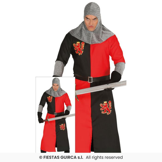 Medieval Kinght Mens Fancy Dress Prince Deluxe Guard Outfit Adults Costume