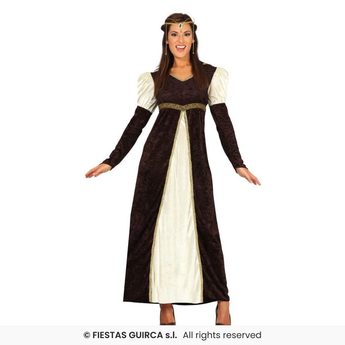 Black Medieval Princess Lady Tudor Maiden Costume Ladies Fancy Dress Outfit UK 10-18