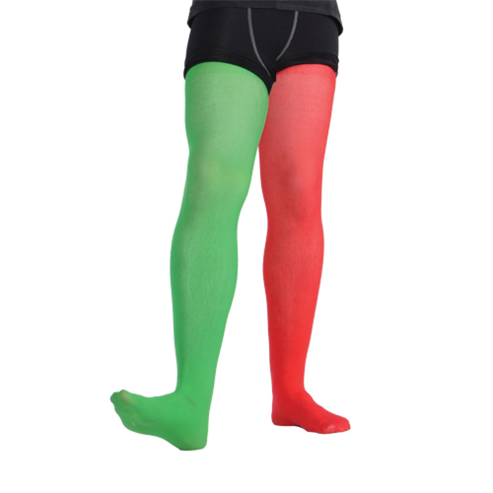 Elf / Jester Tights Red & Green - Male Size