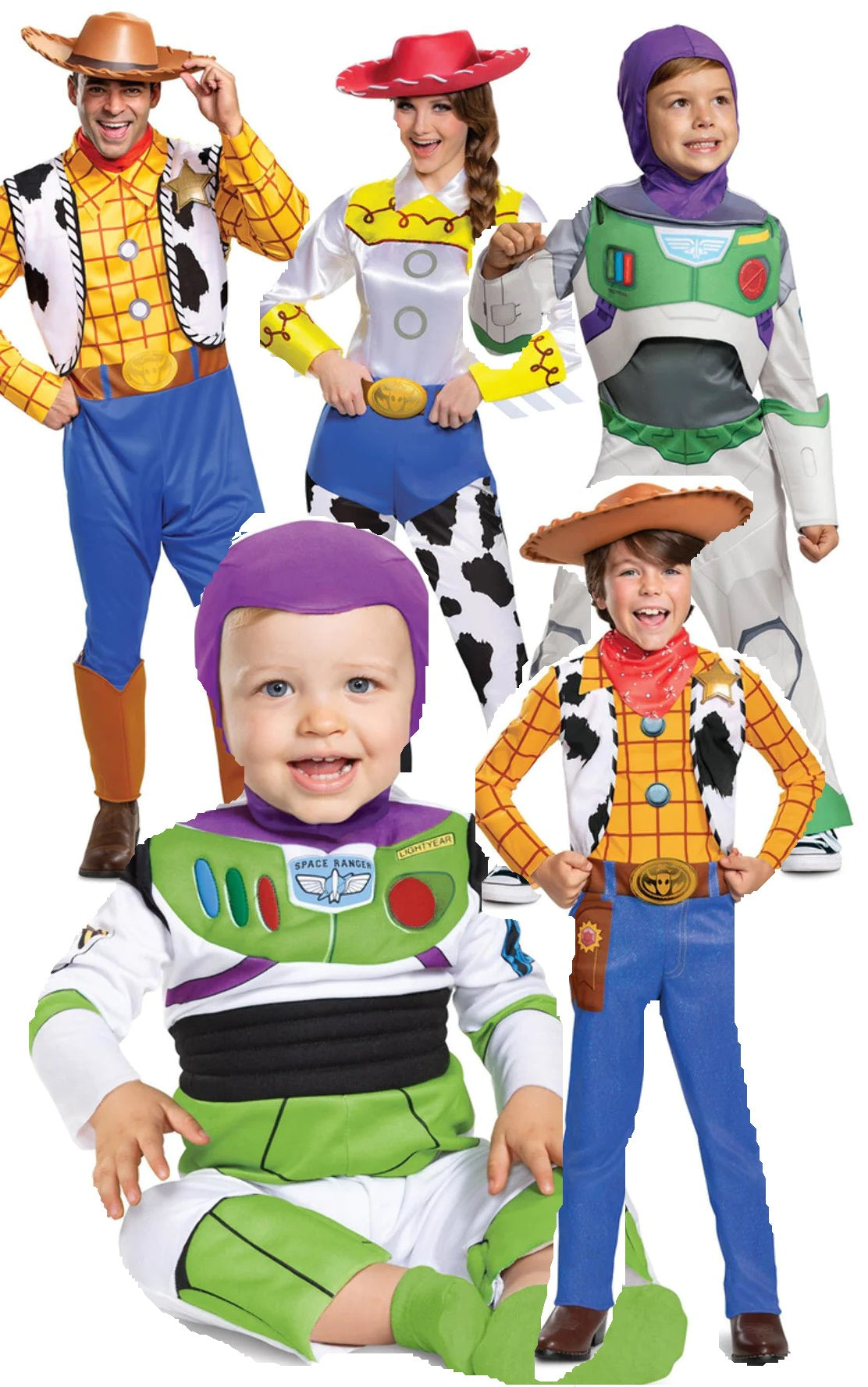 Disney Toy Story Costume Buzz Lightyear Woody Adults Kids Fancy Dress Storybook