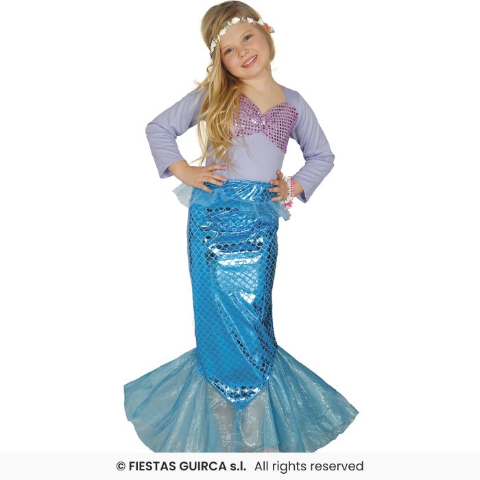 Girls Mermaid Costume Fairytale Book Day Girls Fancy Dress Outfit Age 3-12