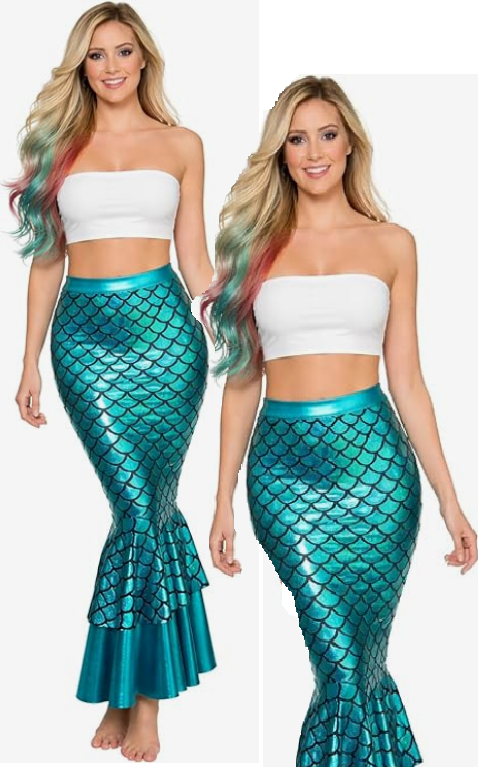 Adult Mermaid Skirt Ariel Lady Princess Fancy Dress Costume UK Sizes 6-16