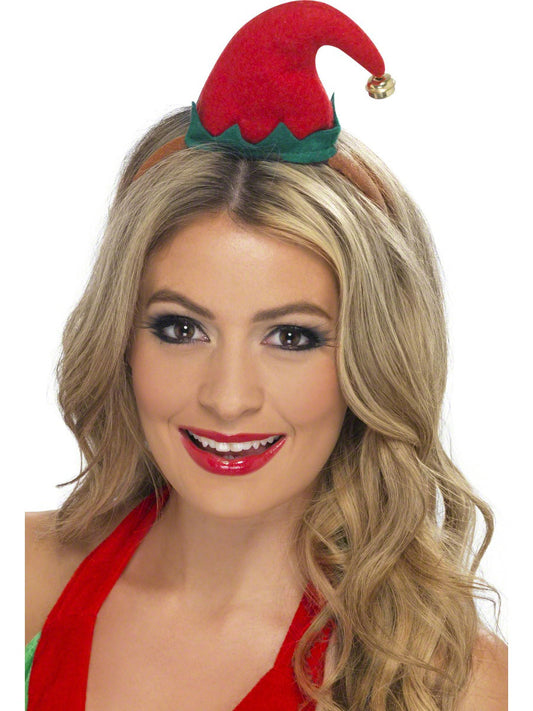 Mini Elf Hat On Headband Christmas Party Santas Little Helper Photo Booth Prop