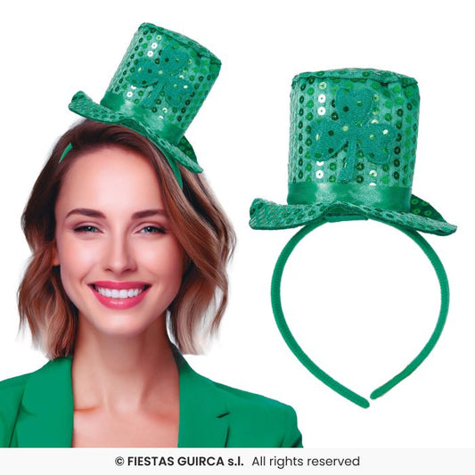 St Patricks Day Mini Top Hat Adults Irish Leprechaun Fancy Dress Accessory