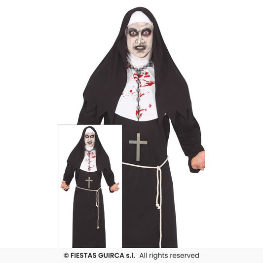 Religious Figure Mens Monk Halloween Zombie Fancy Dress Costume M-L