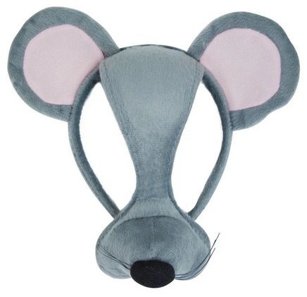 Mouse Mask With Sound Kids Farm Animal Book Day Fancy Dress Prop