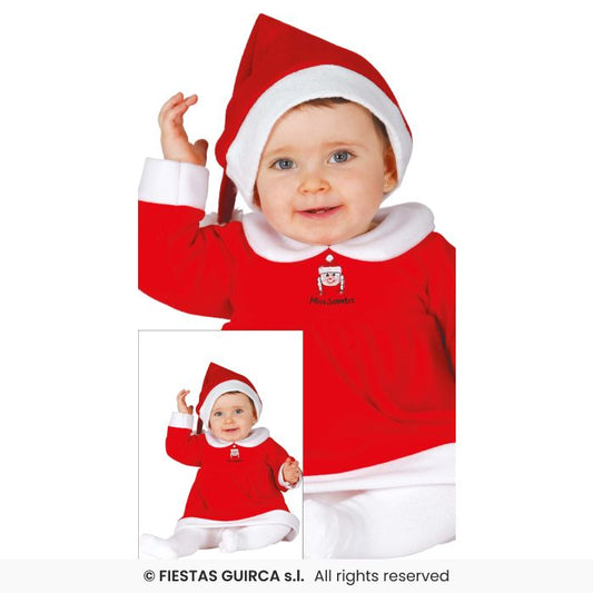 Mrs Claus Baby Xmas Day Costume Toddlers Santa Claus Fancy Dress Outfit Age 1-2