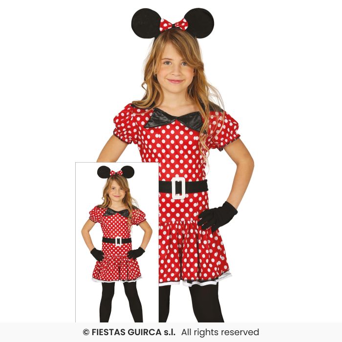 Girls Little Mouse Costume Minnie Fairytale Storybook Fancy Dress Outfit Age 3-12