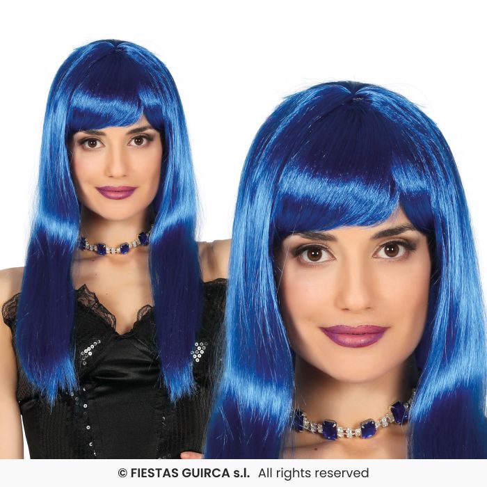 Adult Ladies Long Straight Wig With Fringe Colour Fancy Dress Wig Adults