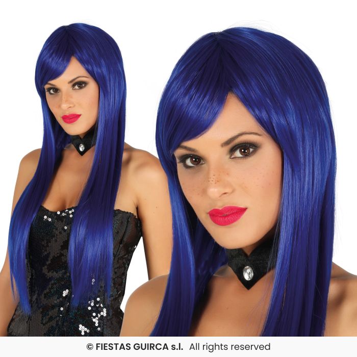 Ladies Long Straight Wig With Fringe Colour Fancy Dress Wig Adults