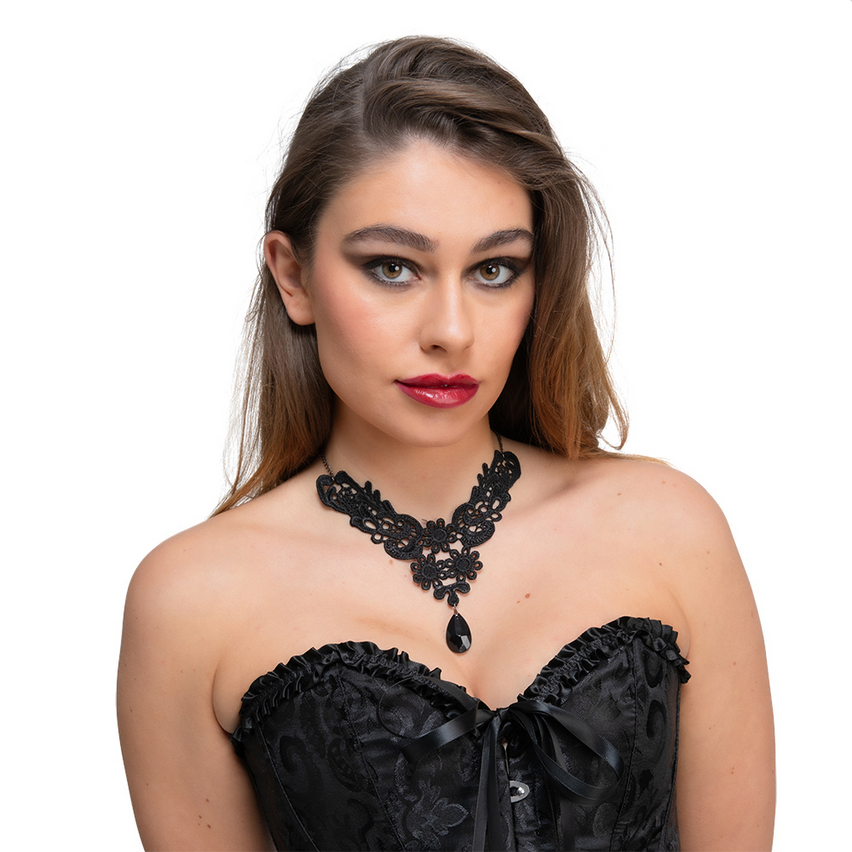 Black Lace Gothic Necklace